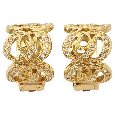 dior gold earrings price|christian Dior gold hoop earrings.